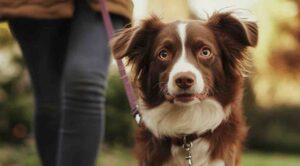 cane tira al guinzaglio in modo aggressivo